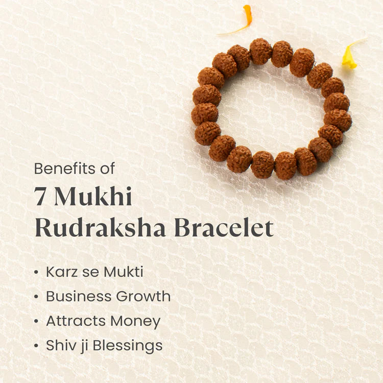 Divya Rudraksha Karungali Mala with Free 7 Mukhi Rudraksha Bracelet