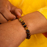 Rudraksh Pyrite and Tiger Eye bracelet