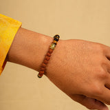 Rudraksh Pyrite and Tiger Eye bracelet