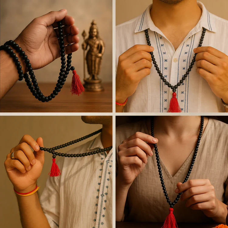 Karungali Malai 8mm – 108+1 Authentic Ebony Wood Beads