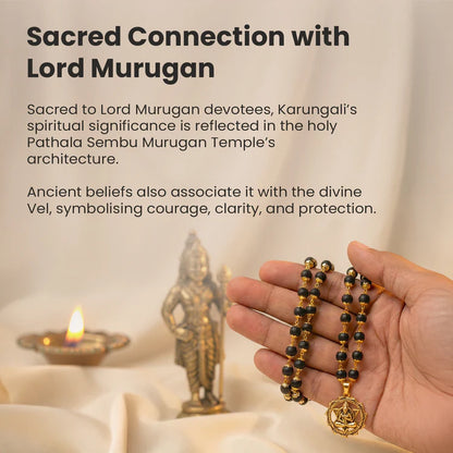 Power & Protection Combo | Karungali Mala with Hanuman Kavach & Gold Plated Vel Kada