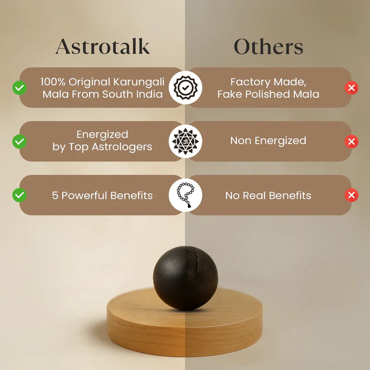 Karungali Malai 8mm – 108+1 Authentic Ebony Wood Beads