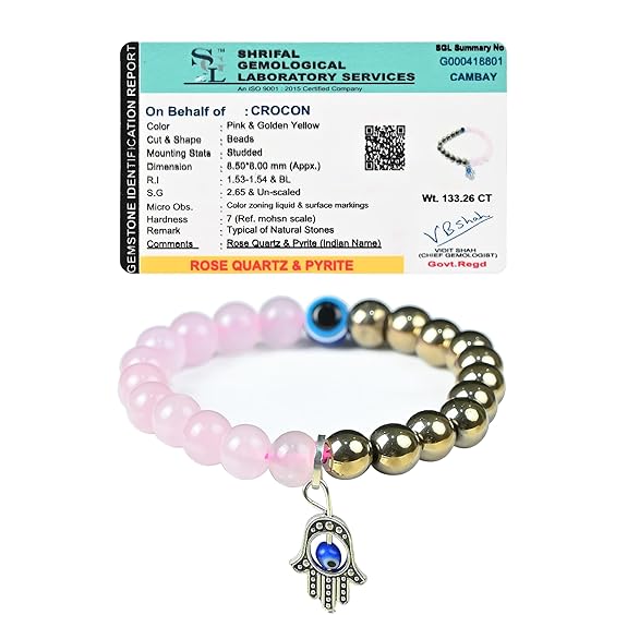 Pyrite & Rose Quartz Bracelet