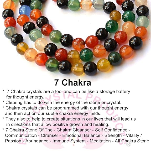 Pink Rose Quartz with Seven Chakra Crystal 8mm Beads Stretchable Bracelet