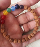 Chakra Bead Bracelets for Women - 8mm Rudraksha Stone Bracelet