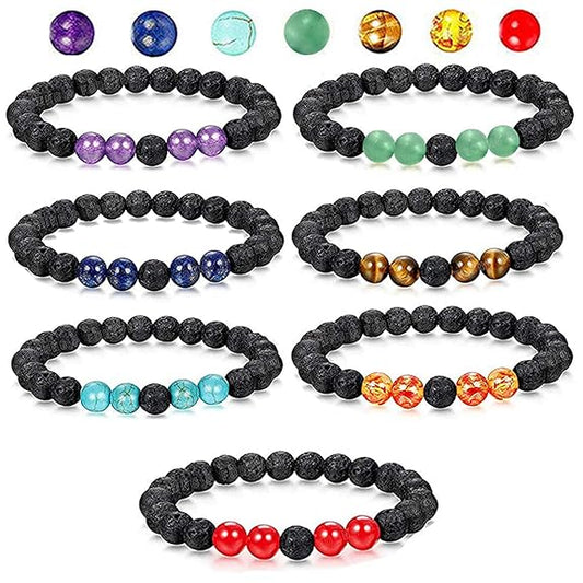 Natural Semi-Precious Seven Chakra Reiki Bracelet