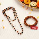 Divya Rudraksha Karungali Mala with Free 7 Mukhi Rudraksha Bracelet