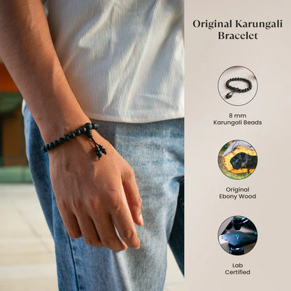 Karungali Malai 6mm (108+1 Beads) with 8mm Karungali Bracelet