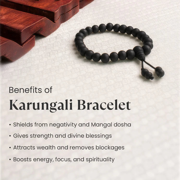 Karungali Malai 6mm (108+1 Beads) with 8mm Karungali Bracelet