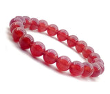 Crystal Healing Semi Precious Gem stone Bracelet for Men, Women, Boys, Girls (Red)