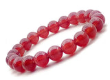 Crystal Healing Semi Precious Gem stone Bracelet for Men, Women, Boys, Girls (Red)