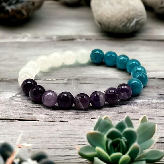 Unisex Anxiety Crystal Healing Bracelet