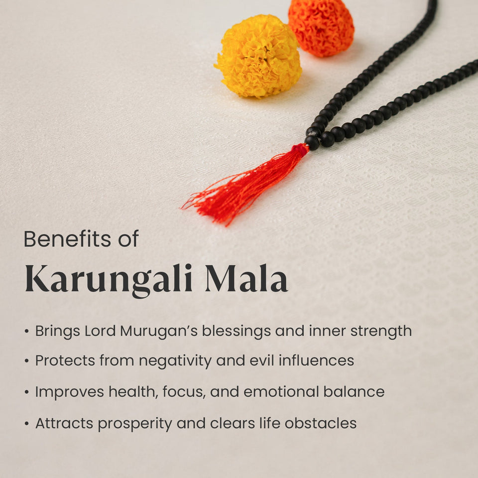 Karungali Malai 6mm for Kids (108+1 Beads) Original Ebony Wood