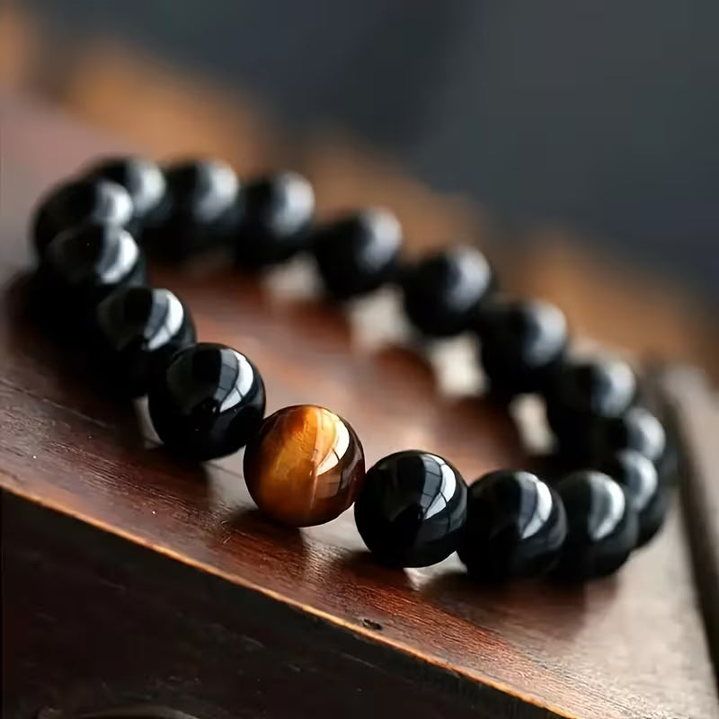 Tiger'S Eye Beads Bracelet