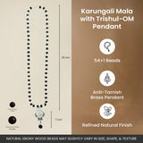 Karungali Mala with Om Shiva Trishul Pendant