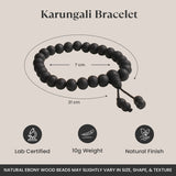 Silver Capped Karungali Malai – with Free Karungali Bracelet