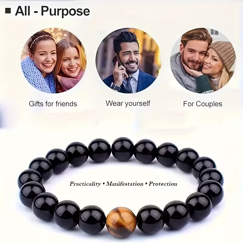 Tiger'S Eye Beads Bracelet