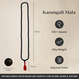 Karungali Malai 6mm for Kids (108+1 Beads) Original Ebony Wood