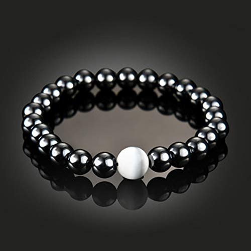 Weight Loss Round Black Stone Magnetic Therapy Bracelet Health Care
