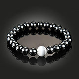 Weight Loss Round Black Stone Magnetic Therapy Bracelet Health Care