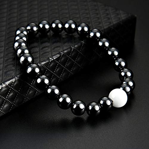 Weight Loss Round Black Stone Magnetic Therapy Bracelet Health Care