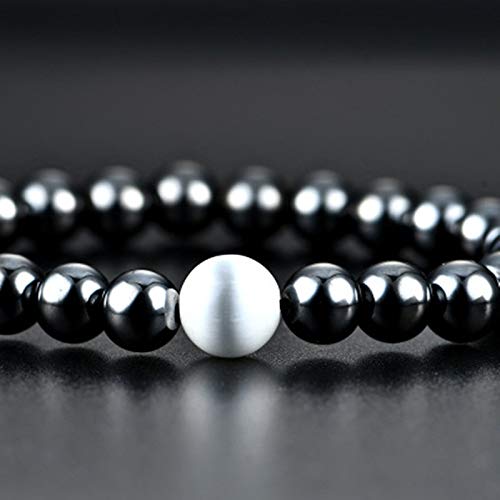 Weight Loss Round Black Stone Magnetic Therapy Bracelet Health Care