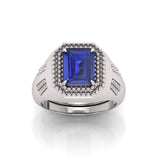 Blue Sapphire Neelam Gemstone Panchdhatu Ring